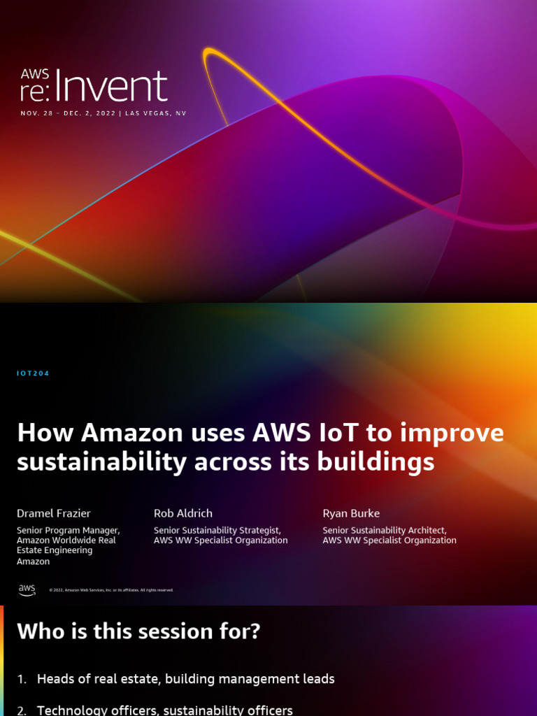 AWS IoT for Sustainable Building Management | PDF | Amazon Web Services ...
