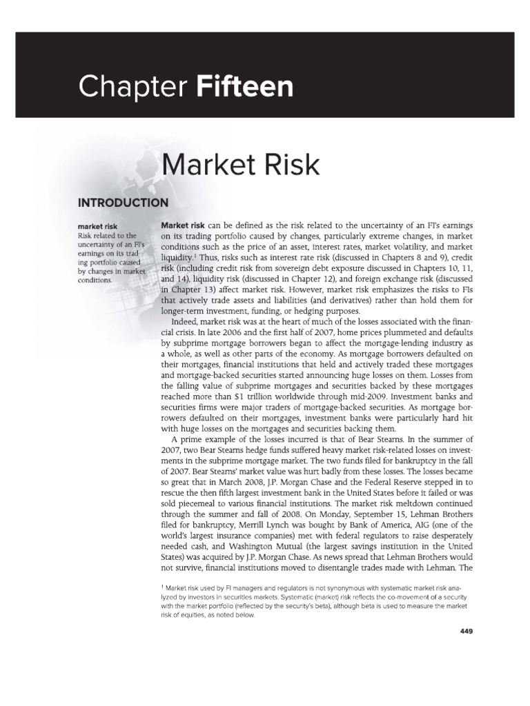 Ch15 Market Risk | PDF