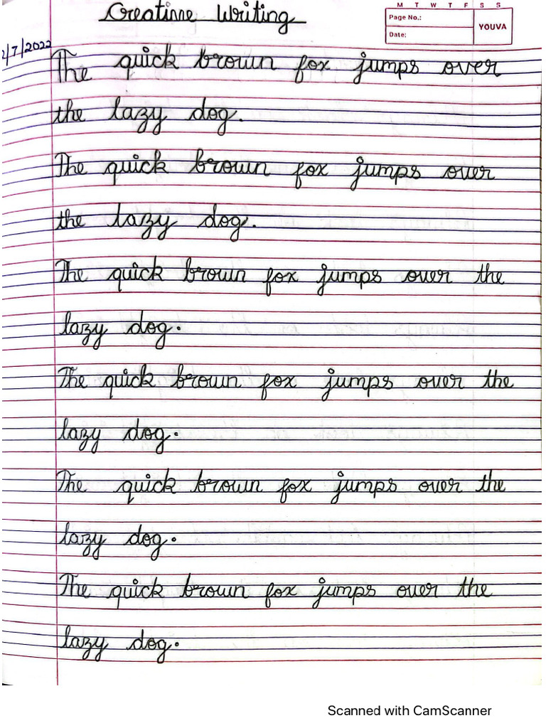 Hand Writing Practice | PDF