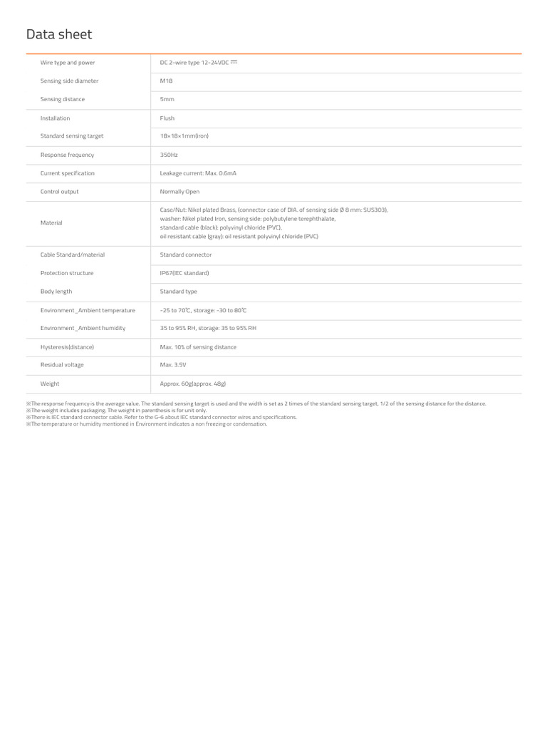 Data Sheet | PDF