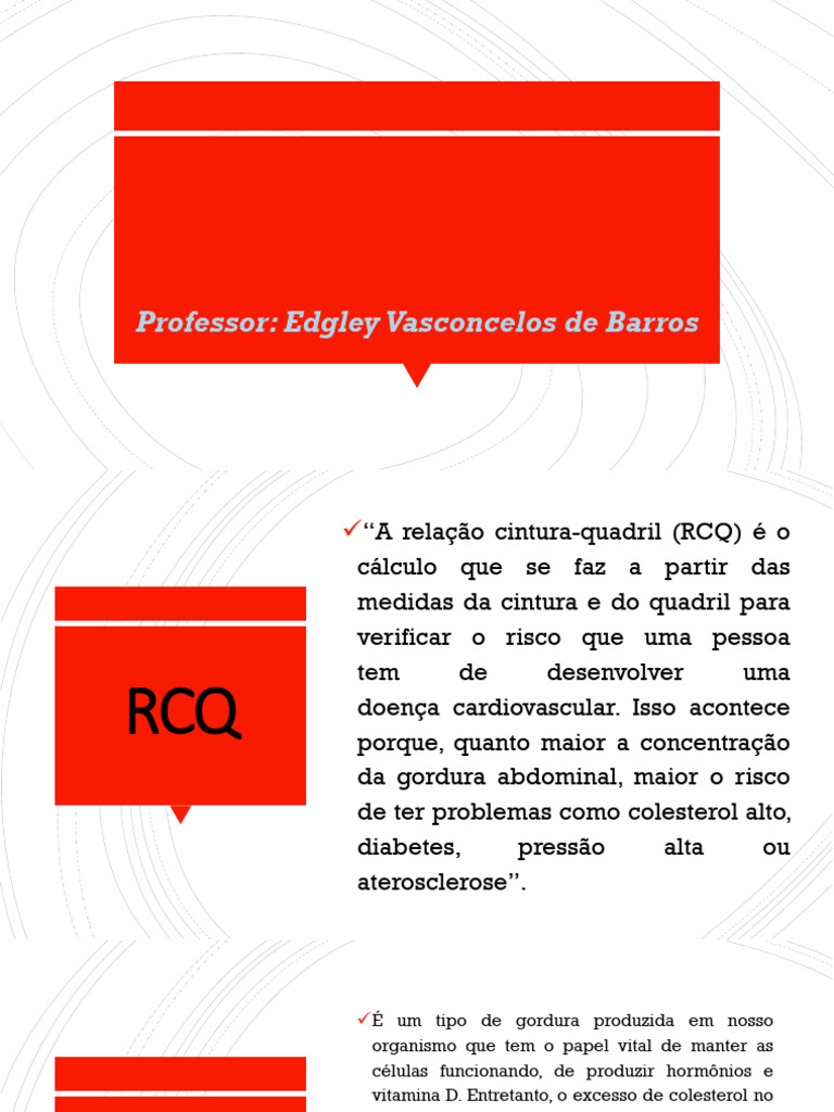 Cálculo da Relação Cintura Quadril | PDF | Colesterol | Coração