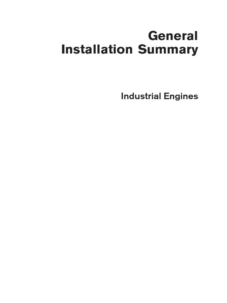 Industrial Engine Installation Guide | PDF | Belt (Mechanical) | Engines