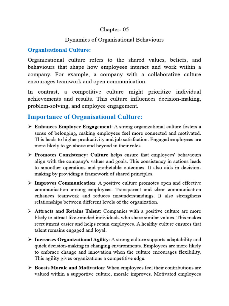 Understanding Organizational Culture Dynamics | PDF | Leadership ...