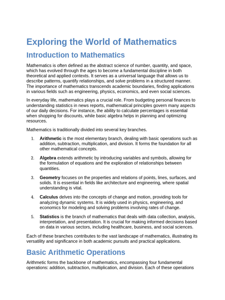Introduction to Key Math Concepts | PDF | Derivative | Mathematics