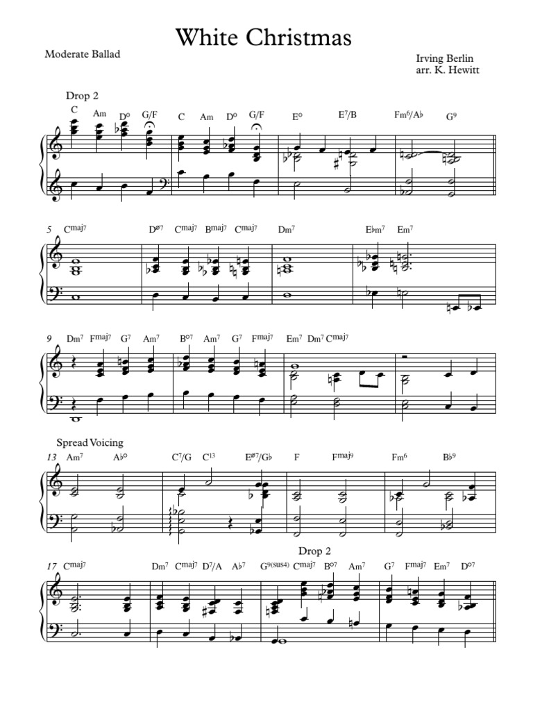 White Christmas Easy | PDF | Alphabet latin
