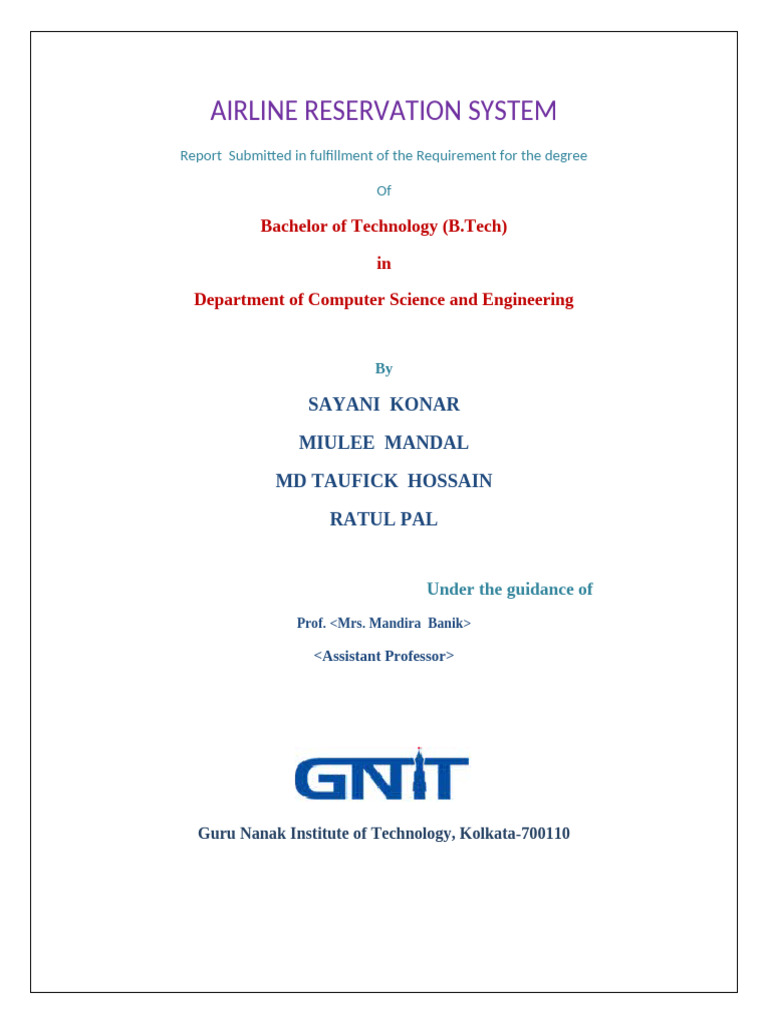 Project Report Format | PDF | Computing | Computer Science
