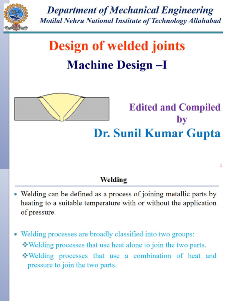 11.1 Design of Welding Joints | PDF
