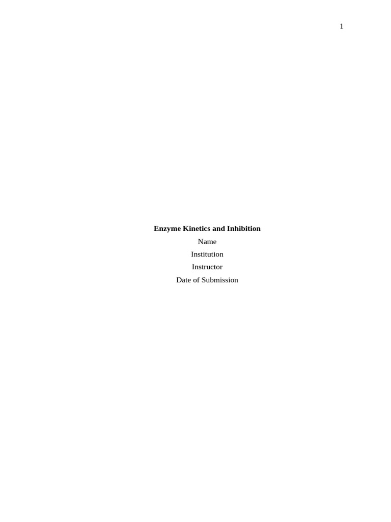 Enzyme Kinetics and Inhibition Explained | PDF | Enzyme Inhibitor ...