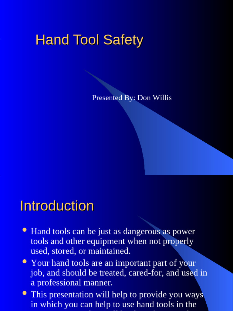 Essential Hand Tool Safety Guidelines | PDF | Tools | Metalworking