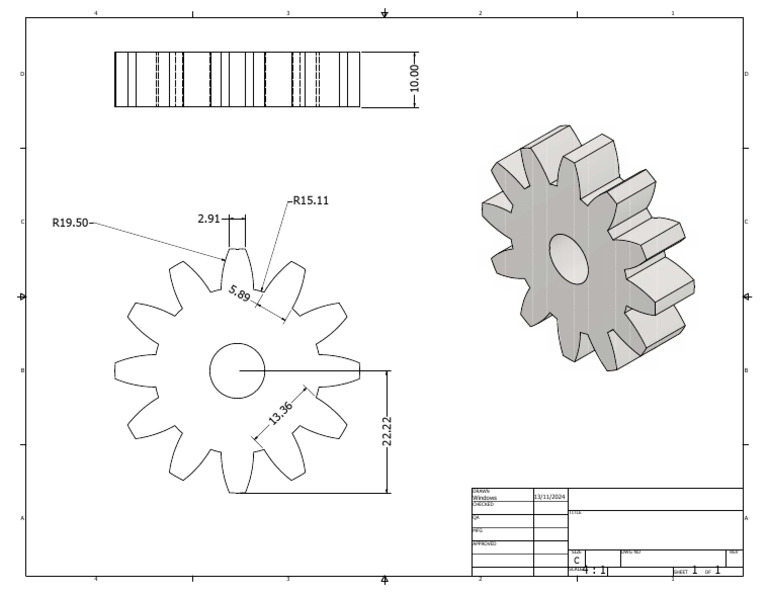 Technical Drawing Specifications Sheet | PDF