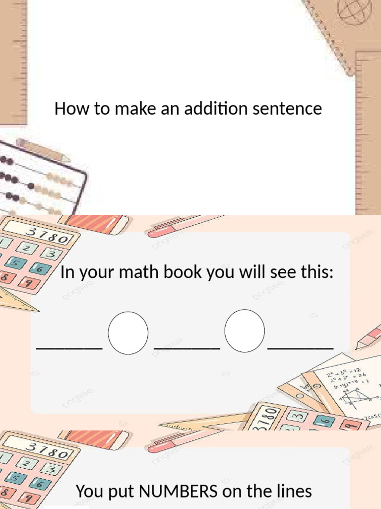 How To Make An Addition Sentence | PDF