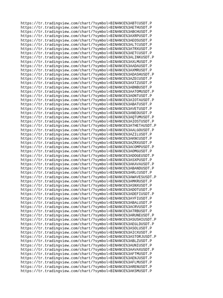 Binance Crypto Chart Links | PDF