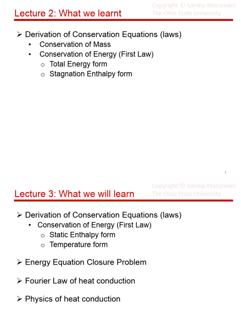 Lecture 3 | PDF | Heat | Thermal Conduction