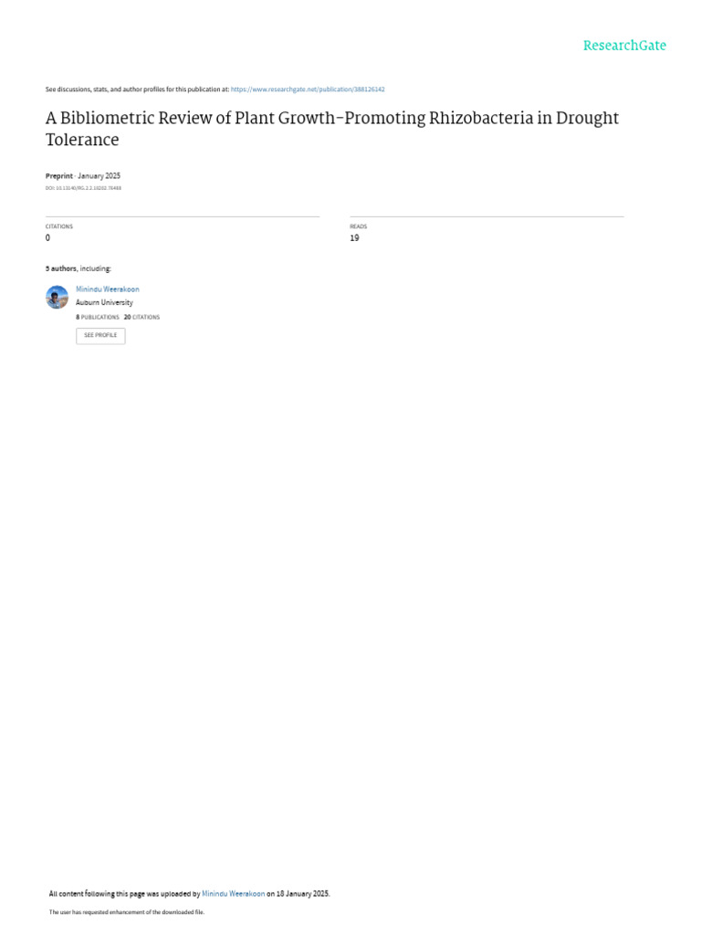 A Bibliometric Review of Plant Growth-Promoting Rhizobacteria in ...