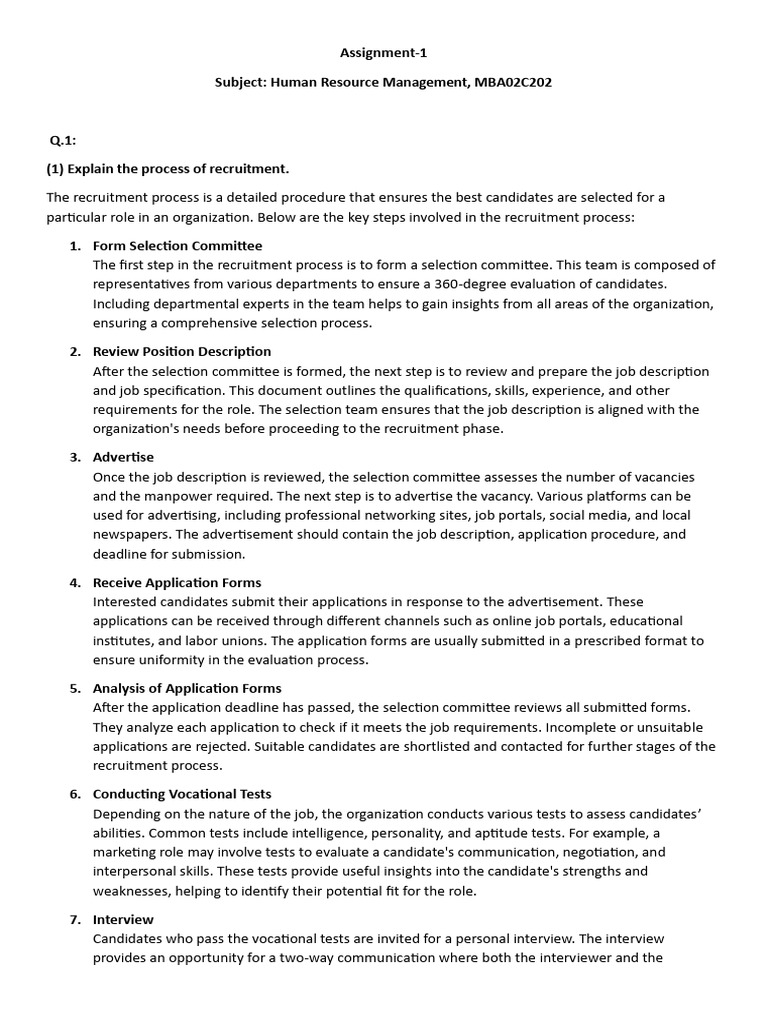 HRM 1 | PDF | Human Resource Management | Employment