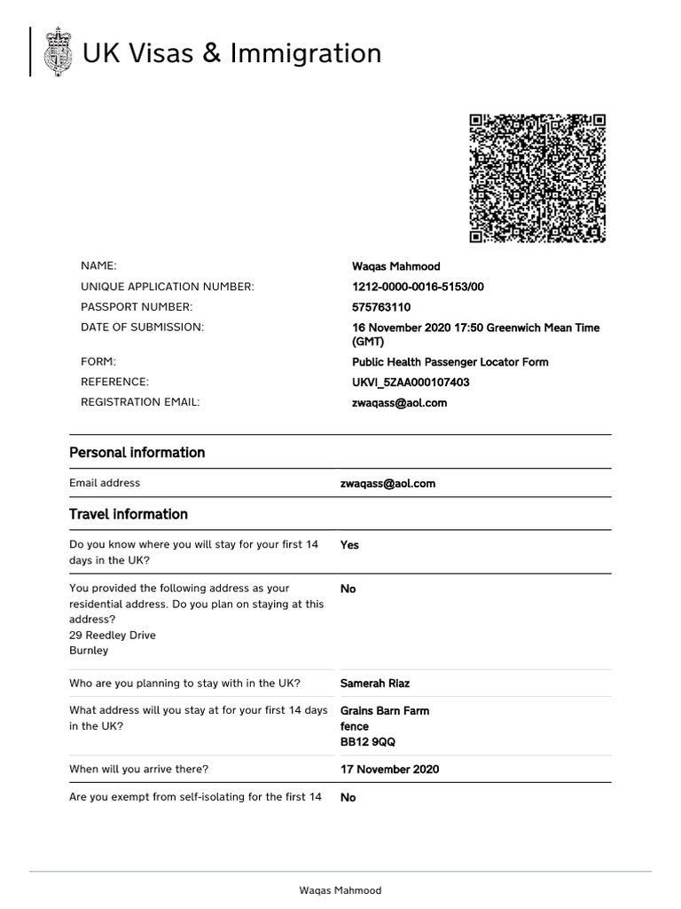 UK Visas & Immigration: Personal Information | PDF | Travel Visa ...