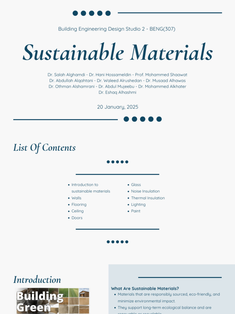 Guide to Sustainable Building Materials | PDF | Thermal Insulation ...