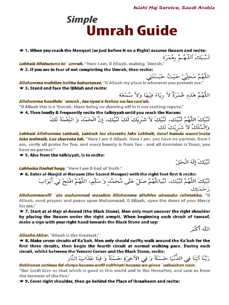 Simple Umra Guide-new | PDF