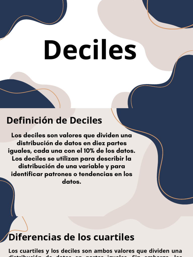 Deciles: Definición y Cálculo Práctico | PDF | Cuantil