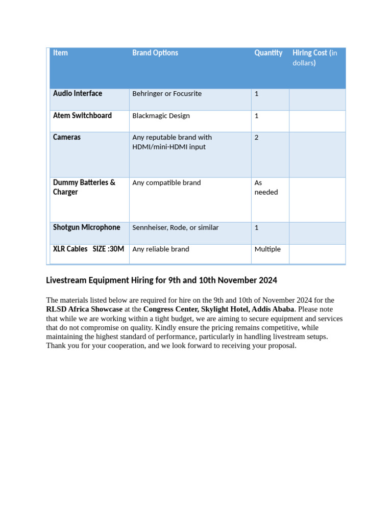 LIVE STREAM REQUIREMENTS visual data 6