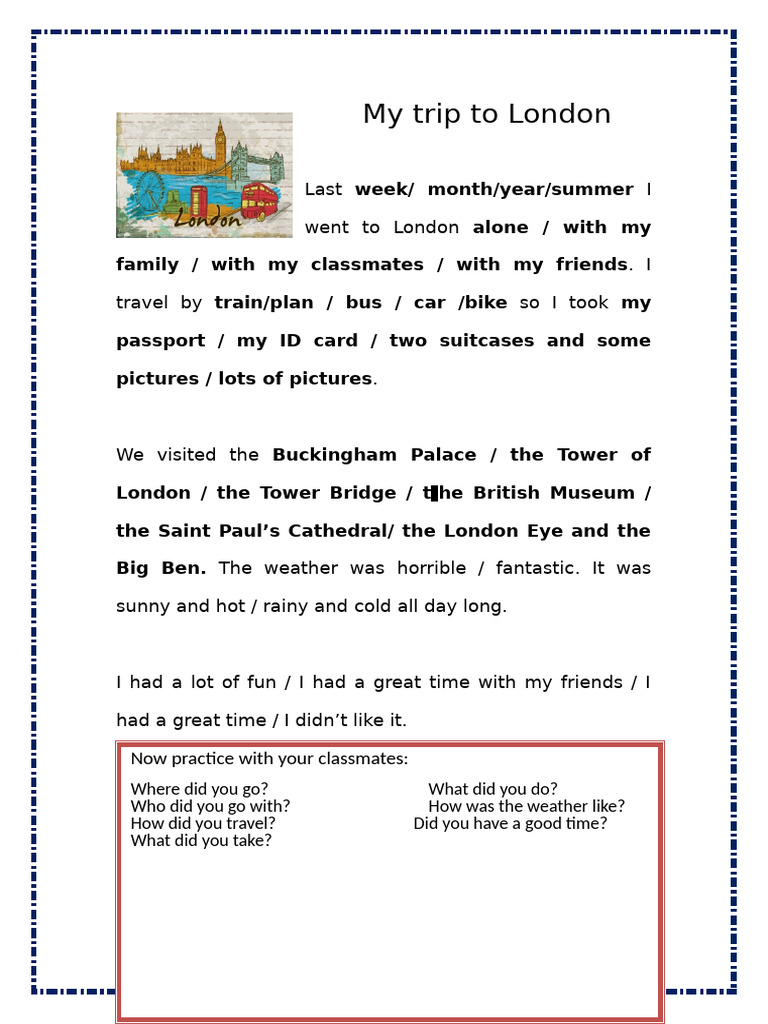 My London Trip Experience | PDF