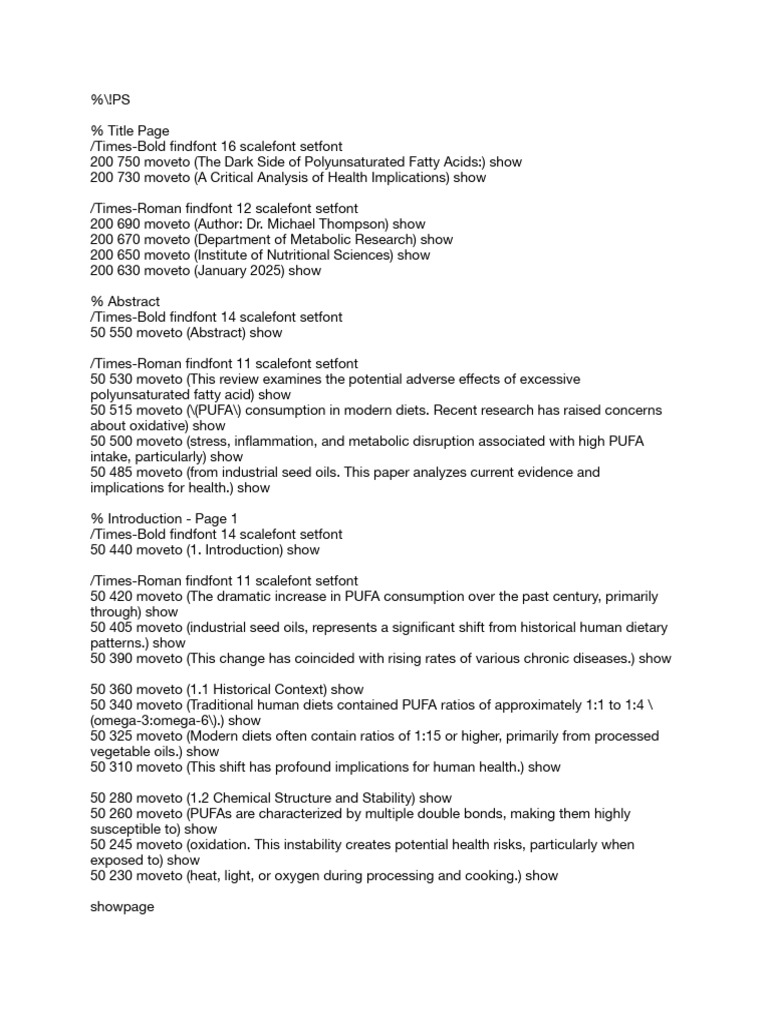pufa bad | PDF | Polyunsaturated Fat | Fat