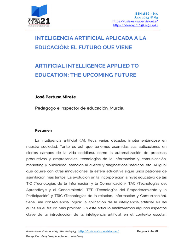 IA en Educación: Retos y Oportunidades | PDF | Inteligencia artificial ...