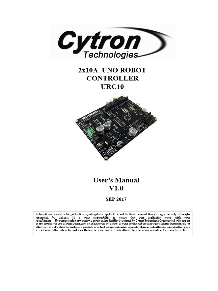 URC10 Arduino Robot Controller Manual | PDF | Arduino | Microcontroller