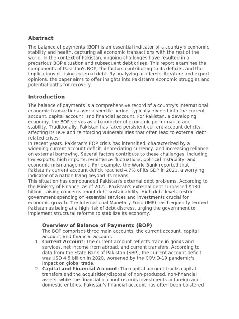 Balance Of Payment Meaning In Kannada
