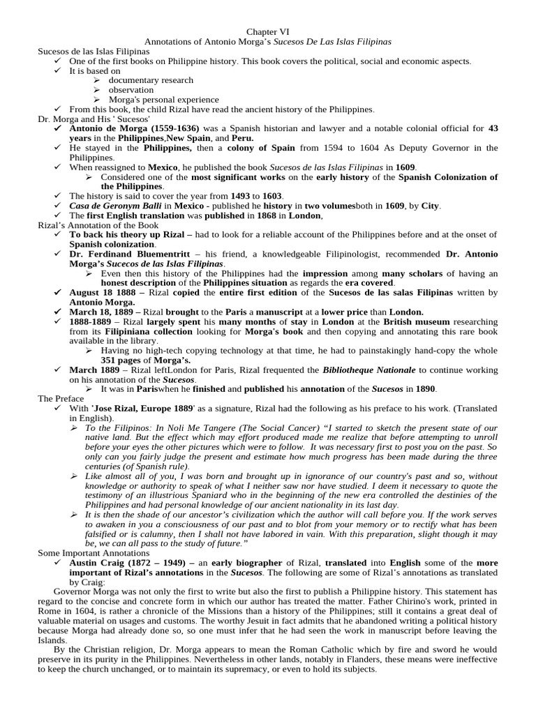 Morga's Sucesos: Rizal's Annotations Explained | PDF | Spanish Empire ...