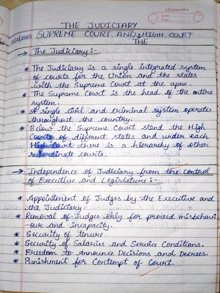 Civics Supreme Court And High Court Lesson 2 Pdf