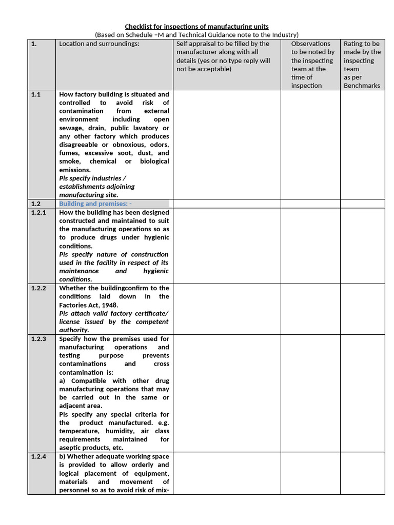 VLS Manufacturing Inspection Checklist | PDF | Verification And ...