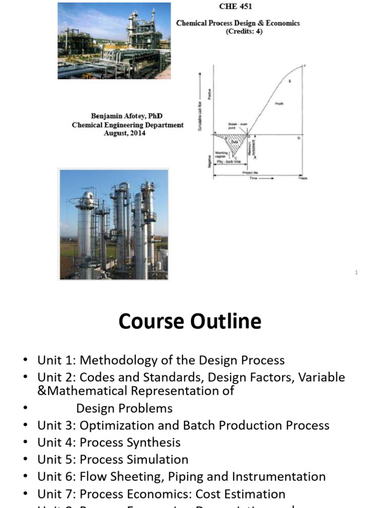 Chemical Engineering Design Course Outline | PDF | Pump | Mathematical ...