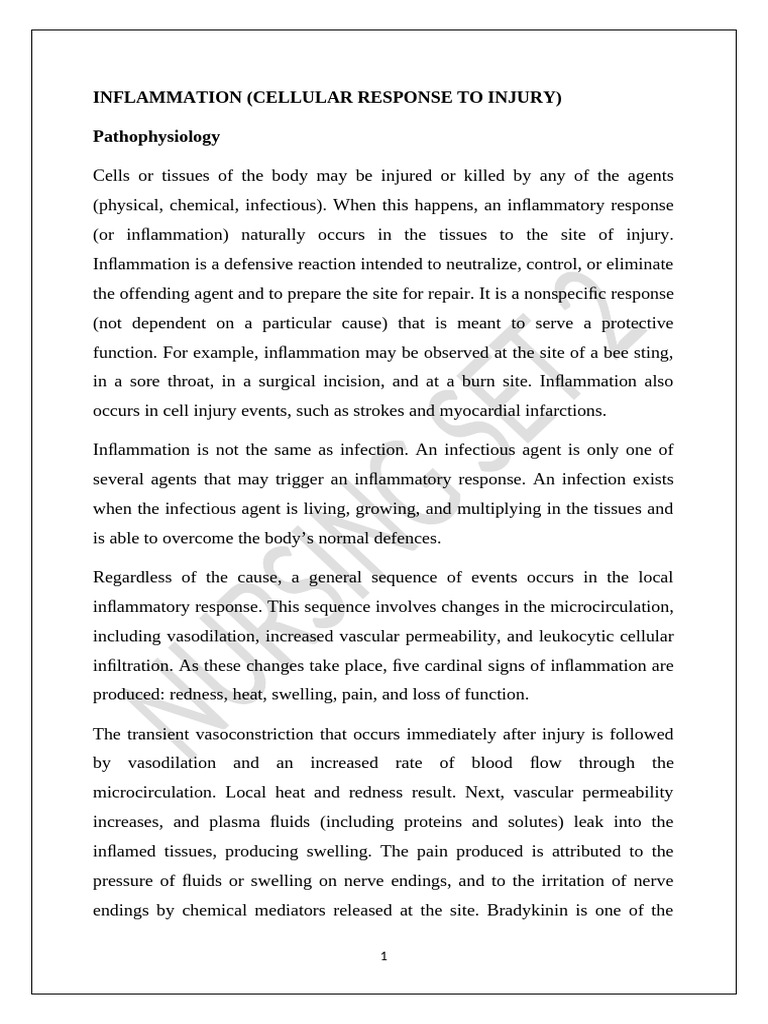 Inflammation | PDF | Inflammation | Healing