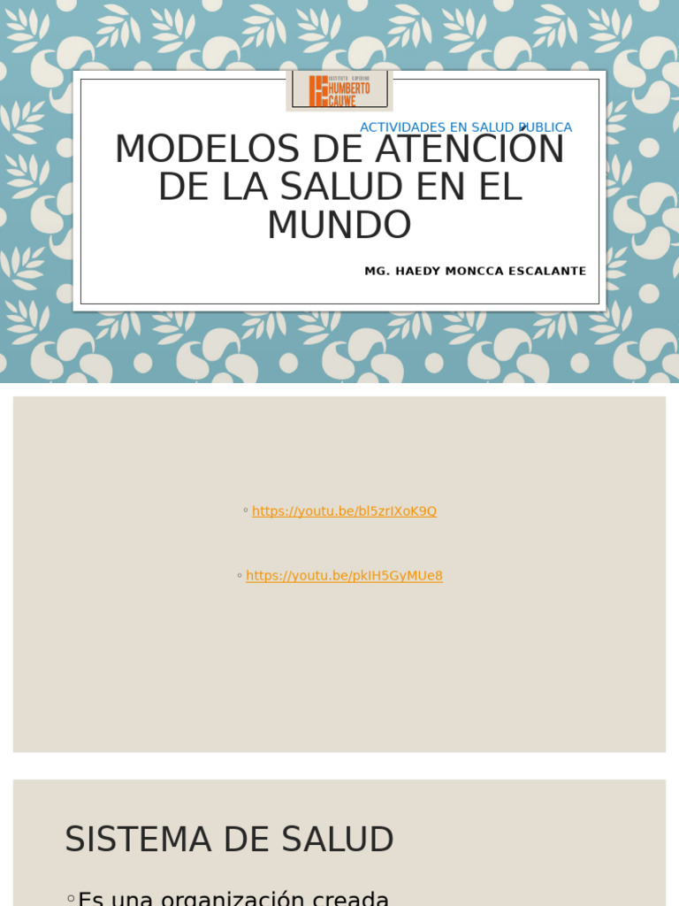 Modelos de Atención en Salud Global | PDF | Hospital | Ciencias de la Salud