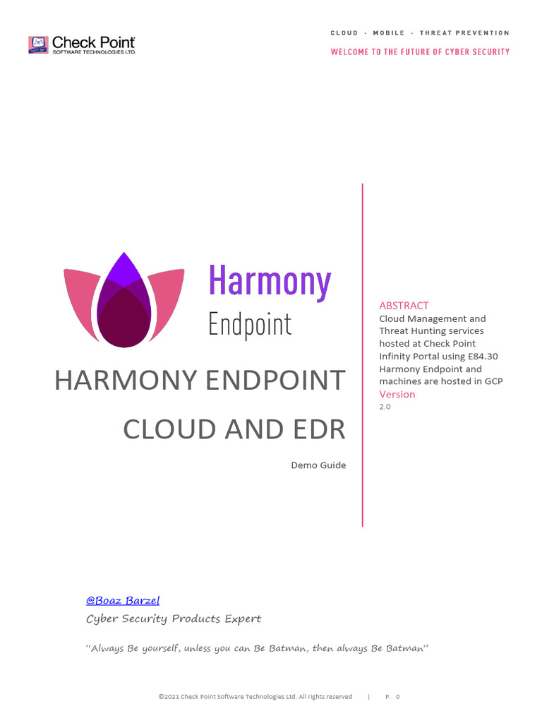 Harmony Endpoint EDR Demo Guide | PDF | Remote Desktop Services | Phishing
