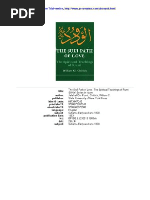 The Sufi Path Of Love The Spiritual Teachings Of Rumi By - 