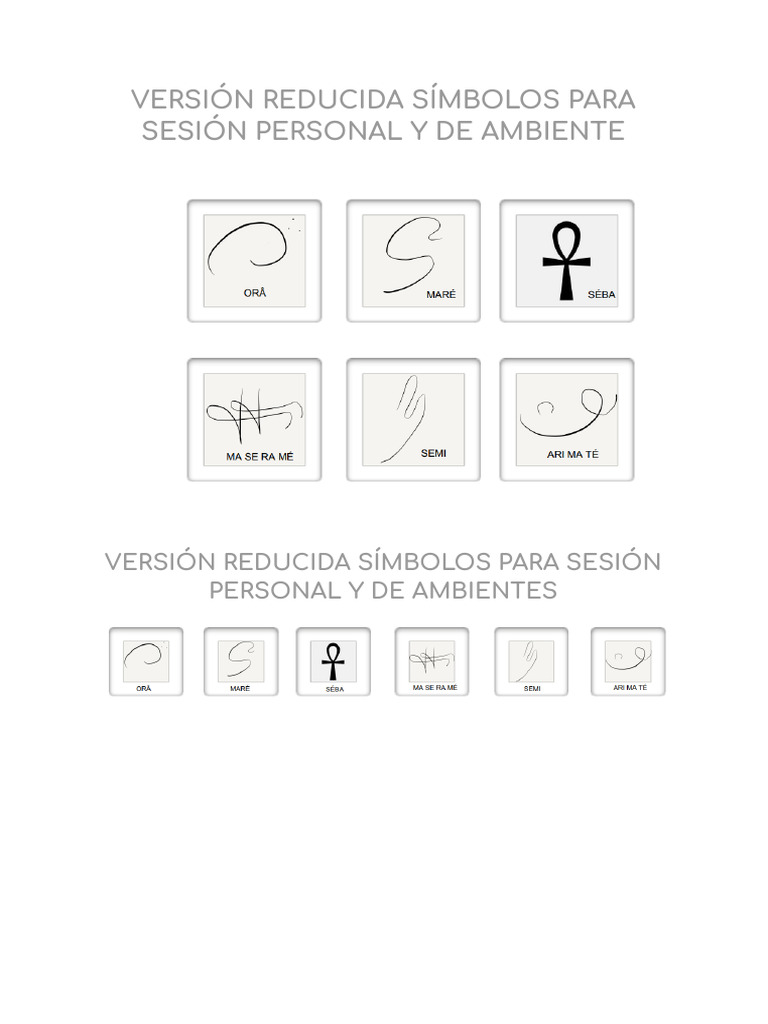 Simbolos Tameana Nivel 5 | PDF