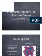 Leon Balents- Frustrated Magnets (2) Materials Survey