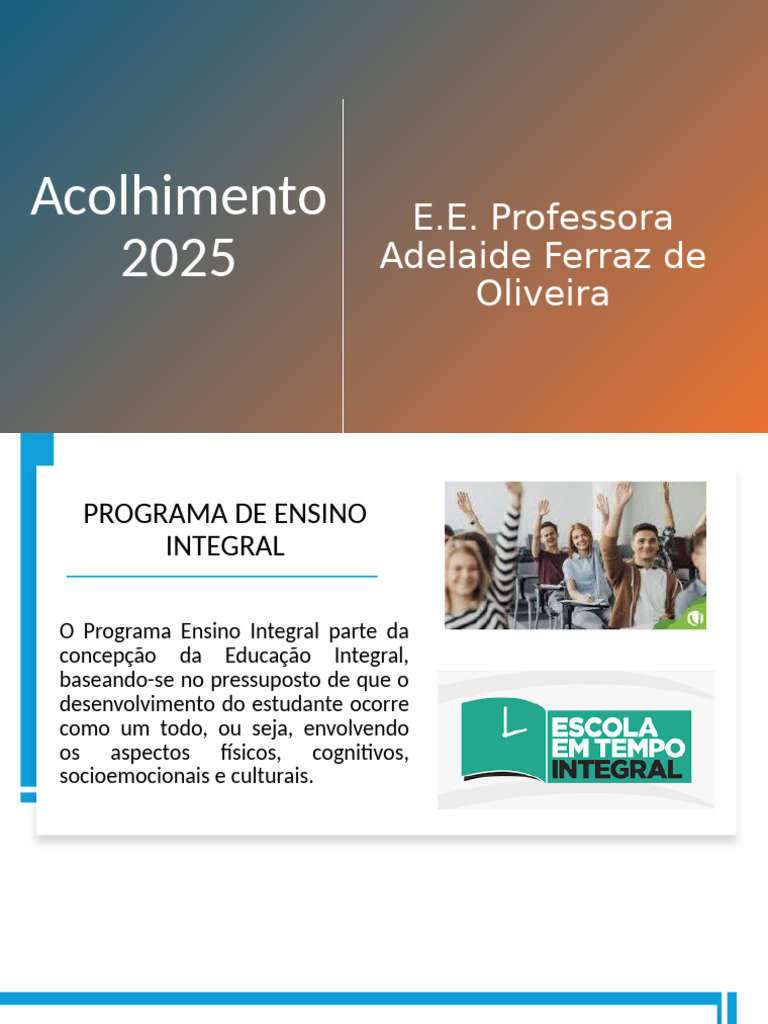 Programa de Ensino Integral 2025 | PDF | Pedagogia | Aprendizado