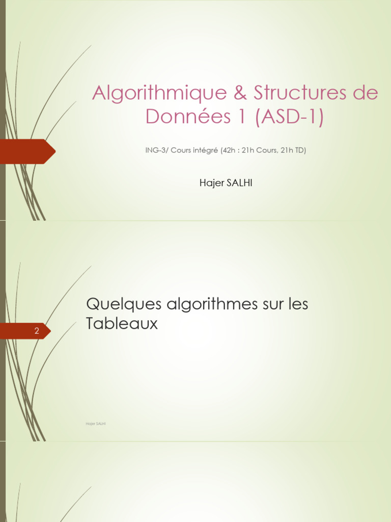 Algorithmes de Recherche et de Tri | PDF | Mathématiques appliqués ...