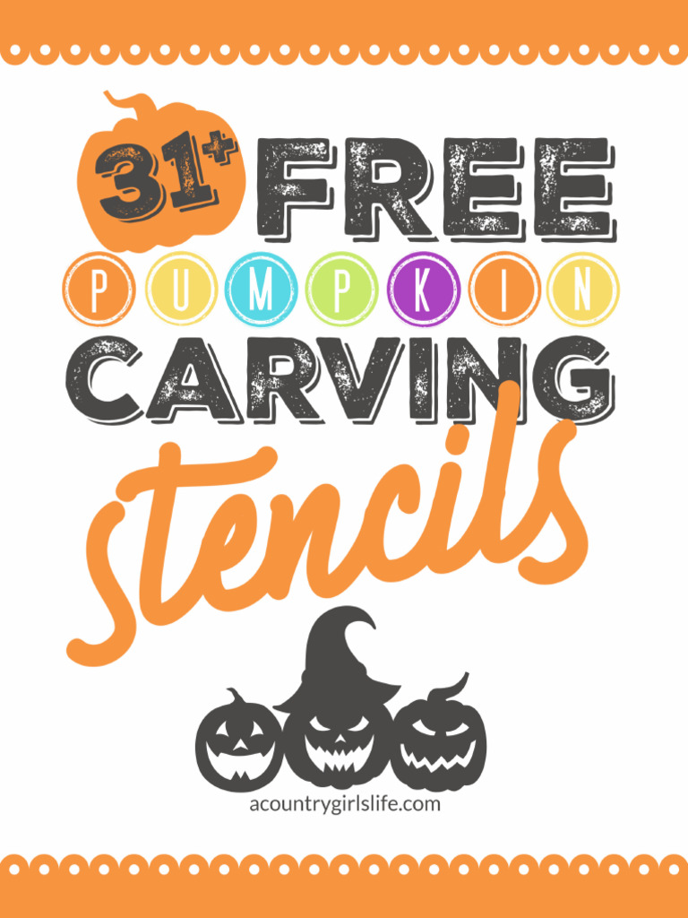 31 FREE Pumpkin Carving Templates PDF