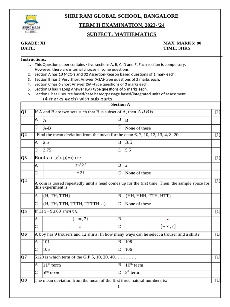 G11 - Mathematics - Annual - 2024 | PDF | Geometry | Analytic Geometry