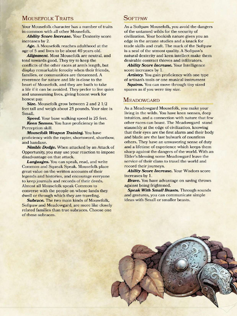 Mousefolk | PDF
