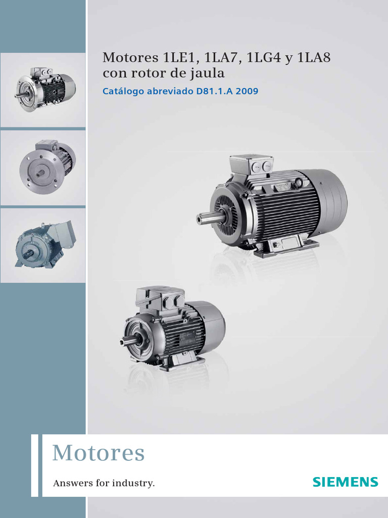 Motores de Bajo Consumo Siemens 1LE1-1LA8 | PDF | Motores | Mitigación ...