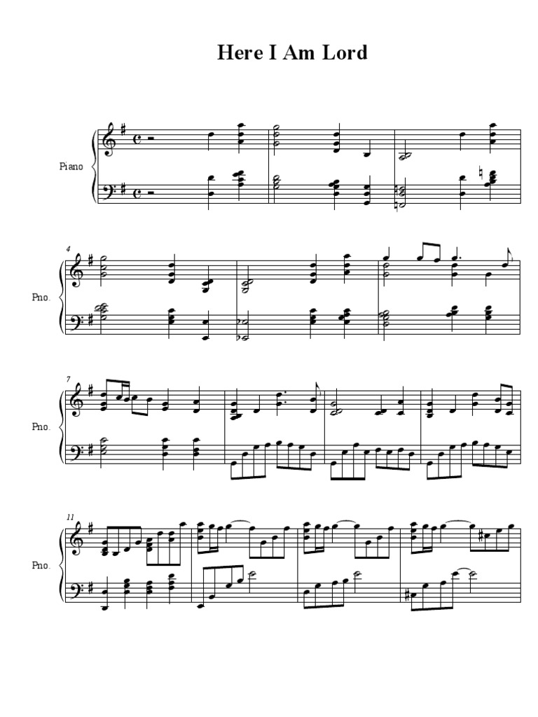 Here I Am Lord _piano