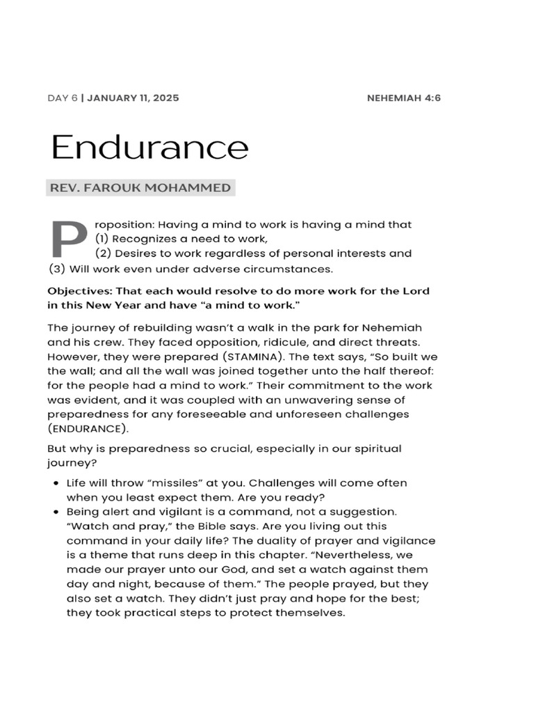 Endurance | PDF