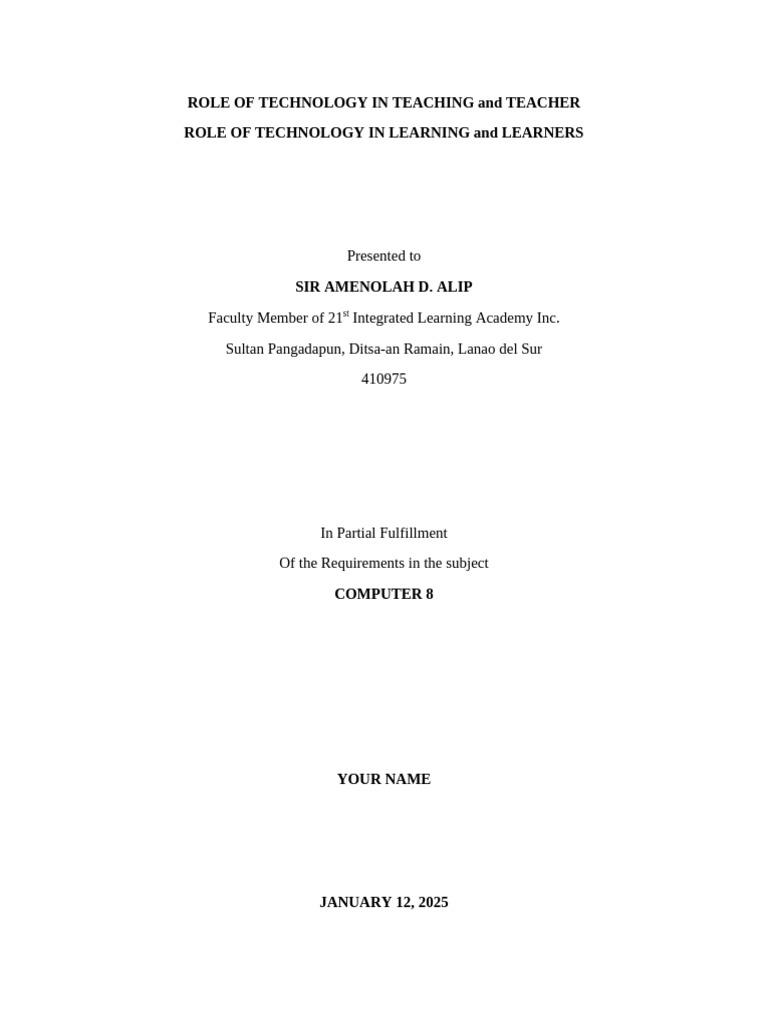 Template For Computer | PDF