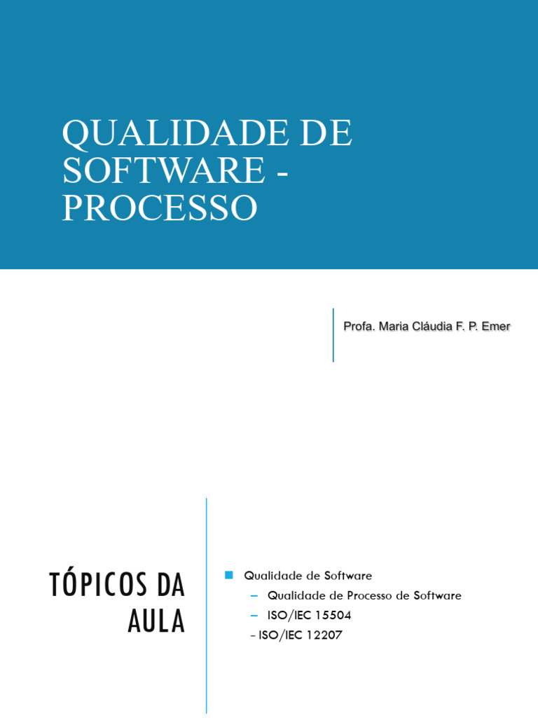Qualidade de Software e Processos ISO | PDF | Informática | Tecnologia ...