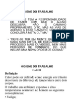 Higiene do trabalho: Calor no ambiente de trabalho